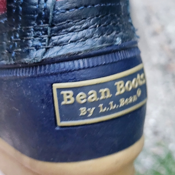 L.L. Bean Navy and Burgundy Duck Boots - Picture 5 of 6